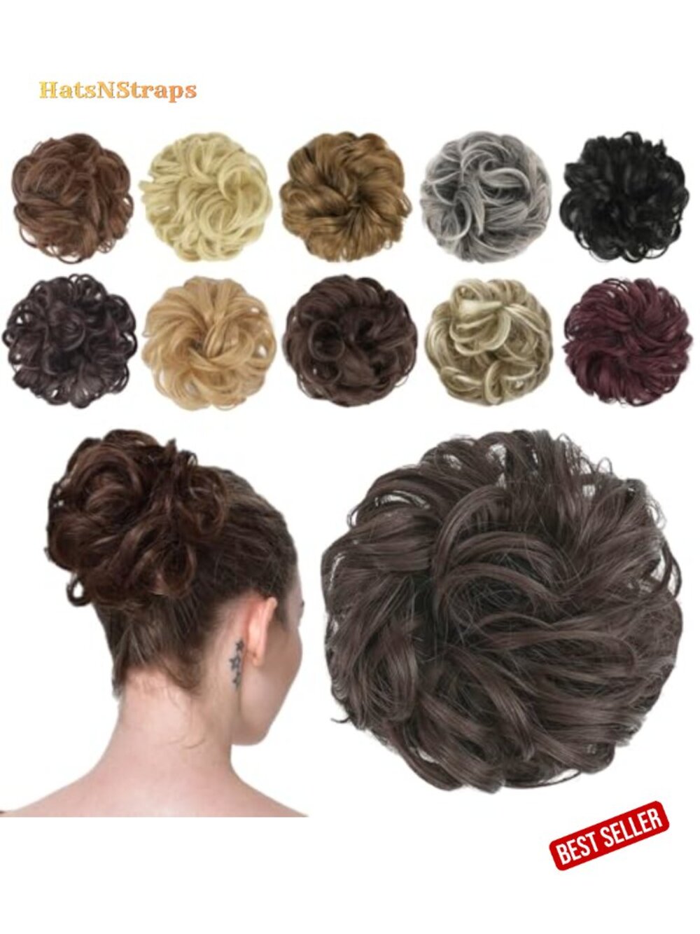 Messy Bun Hair Piece Wavy Synthetic Chignon Scrunchie